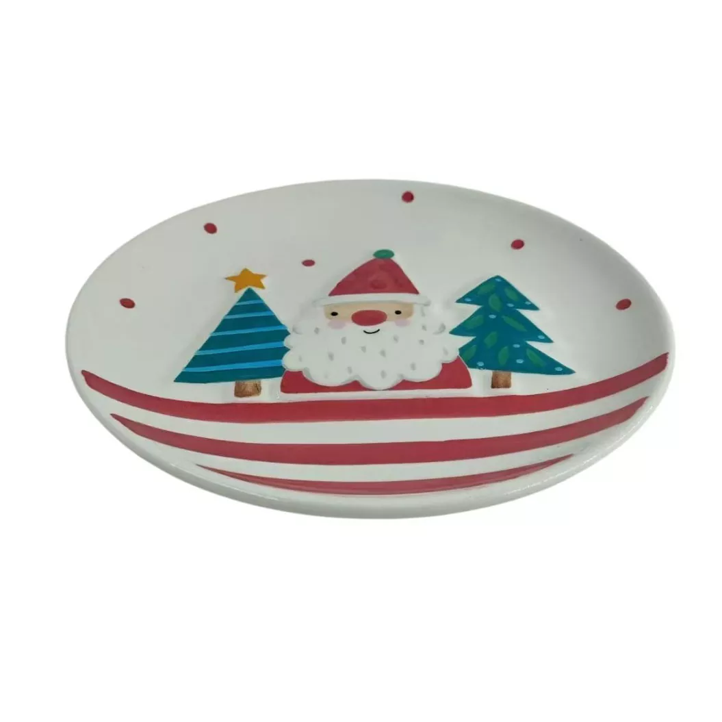 Regalo di piatto in ceramica di Natale