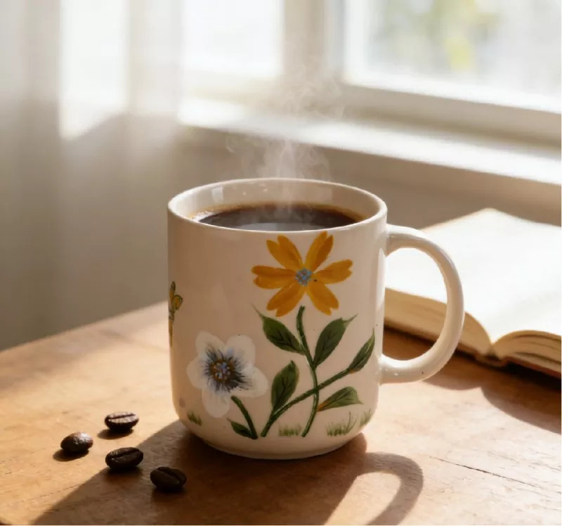 Tazza in ceramica floreale dipinta a mano Tazza in ceramica floreale dipinta a mano