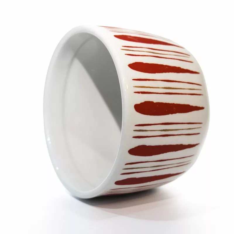 Blue And Red Striped Ceramic Candle Holders