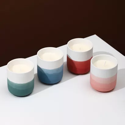 Portacandele in ceramica Ombre