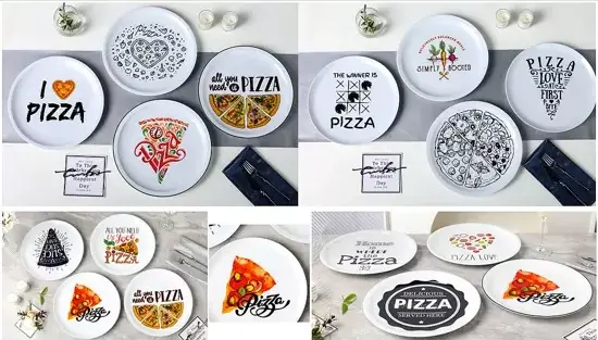 Set di piatti in ceramica a tema pizza Set di piatti in ceramica a tema pizza