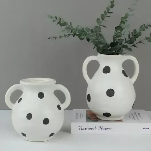Vaso in gres a pois
