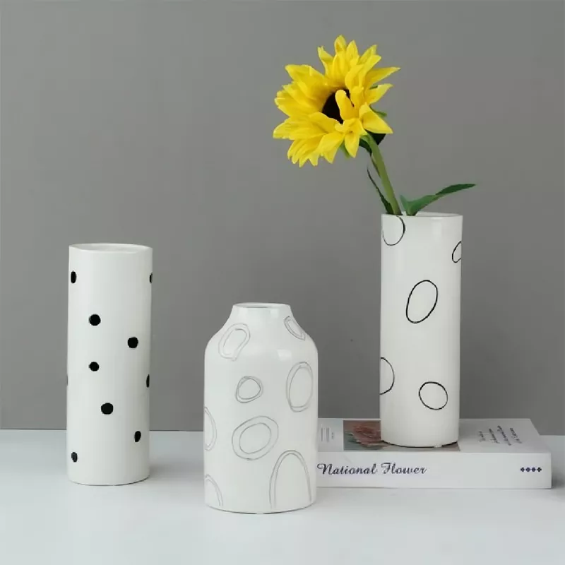 Vaso in gres a pois
