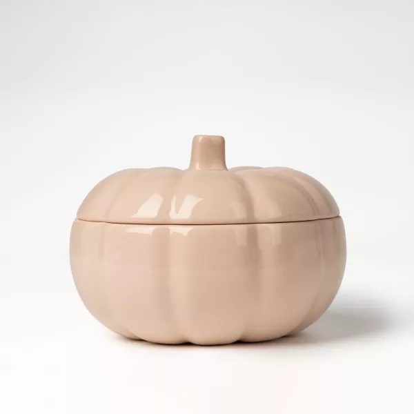 Calore barattolo di candela alla zucca
