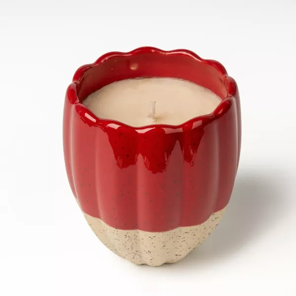 Portacandele in ceramica fatti a mano a forma di onda